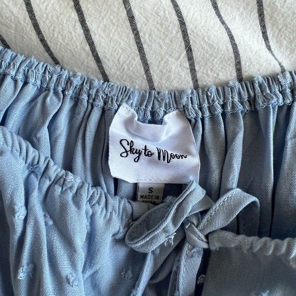 Laney Blue Tiered Ruffle Romper Dress - Picture 8 of 8